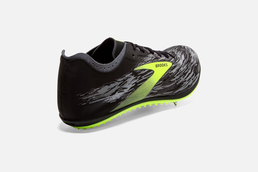 Brooks ELMN8 v5 Spikes Shoes Mens - Black/Green - ZFSJL-5786